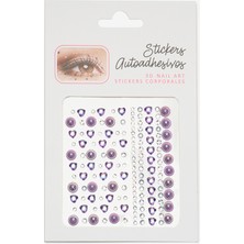 Le Mabelle Lila Yuvarlak ve Kalp Model Kız Çocuk Yüz ve Tırnak Sticker