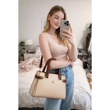 Miami Polo Clup Kadın Omuz Çantası Çok Bölmeli – Gold Detaylı Şık El ve Askılı Kadın Çanta