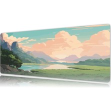 Urzuva Emerald Valley Gaming Oyuncu Xl Mouse Pad  Mousepad 80X30 cm 3mm Dikişli Model