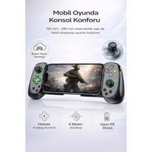 FaroxTech 6 Eksen Jiroskoplu Teleskobik Mobil Oyun Kolu - Bluetooth 5.2, Bulut Oyun Destekli Gamepad
