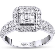 Makdis Pırlanta 1.20 Karat Baget Pırlanta Yüzük