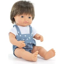 Miniland Kahverengi Saçlı Erkek Bebek (38 Cm)