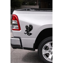 Mıgnatıs Agresif Kartal Araç Cam Sticker - Uçan Kartal Oto Sticker 12X15CM