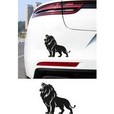 Mıgnatıs Kral Aslan Oto Sticker - Güçlü Aslan Figürlü Araç Sticker - Araba Aksesuar 15X13CM