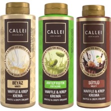Callei 3'lü Waffle Sos 300 gr Avantaj Paketi Sütlü Çikolata Beyaz Çikolata Antep Fıstık