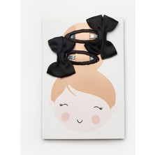 Le Mabelle Siyah Ikili Fiyonk Kız Çocuk Çıt Çıt Toka