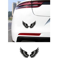 Mıgnatıs Melek Kanatları Oto Sticker - Estetik Kanat Araba Sticker Çıkartma 15X8CM