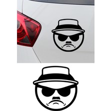 Mıgnatıs Gangster Emoji Oto Sticker - Araba Motor Kaput Cam Sticker 15X15CM