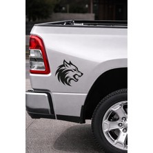 Mıgnatıs Kurt Oto Sticker – Agresif Kurt Figürlü Araba Cam Kaput Motor Sticker 15X14CM