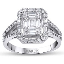 Makdis Pırlanta 0.75 Karat Baget Pırlanta Yüzük