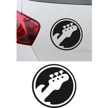 Mıgnatıs Gitar Oto Sticker - Elektro Gitar Araç Cam Sticker - Müzik Temalı Araba Sticker 15X15CM
