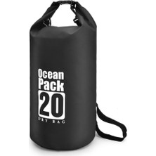 Skatinger Ocean Pack 20 L Siyah Su Geçirmez Yüzen Çanta