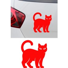 Mıgnatıs Kedi Figürlü Oto Sticker – Araba Dekor Sticker - Sevimli Kedi Stickerı 14X15CM