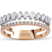 Makdis Pırlanta 0.50 Karat Baget Pırlanta Yüzük