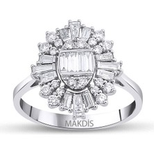 Makdis Pırlanta 0.65 Karat Baget Pırlanta Yüzük