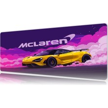 Urzuva Araba Modelleri Turbo Neon Gaming Oyuncu Xl Mouse Pad  Mousepad 70X30 cm 3mm Dikişli Model