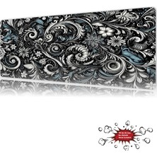 Urzuva Baroque Garden Gaming Oyuncu Xl Mouse Pad  Mousepad 90X40 cm 4mm Dikişli Model