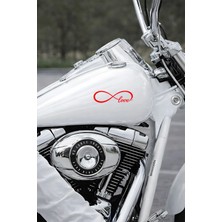 Mıgnatıs Love Sonsuzluk Işareti Sticker Araba Sticker -Aşk Yazılı Araç Motor Sticker 20X6CM