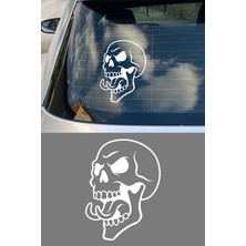 Mıgnatıs Agresif Kurukafa Sticker - Araba Motor Sticker - Kafatası Sticker 11X15CM