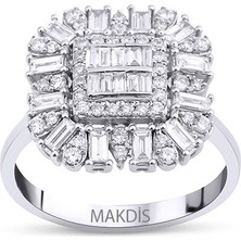 Makdis Pırlanta 0.85 Karat Baget Pırlanta Yüzük