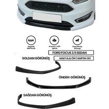 Ford Focus 3.5 2015-2018 Uyumlu Boyasız Mat Siyah Ön Ek Plastik