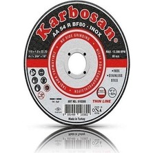 Karbosan 115*1 Paslanmaz Çelik (Inox) Kesme Diski 25'li Paket