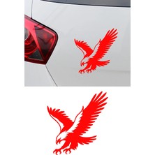 Mıgnatıs Agresif Kartal Oto Sticker Araç Sticker - Saldıran Kartal Çıkartma - Araba Motor Sticker 14X15CM