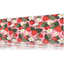 Urzuva  Çilek Gaming Oyuncu Xl Mouse Pad  Mousepad 80X30 cm 3mm Dikişli Model