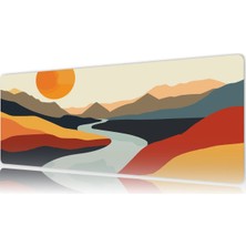 Urzuva Nomad Sunset Gaming Oyuncu Xl Mouse Pad  Mousepad 70X30 cm 3mm Dikişli Model