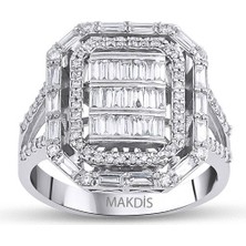 Makdis Pırlanta 0.85 Karat Baget Pırlanta Yüzük