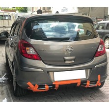 Opel Corsa D 2006-2014 Parlak Siyah Plastik Egzoz Görünümlü Difüzör