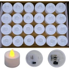 Herşey Trend Herşeytrend 24'lü Pilli Mum Seti 3.4 cm