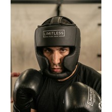Limitless Fight Gear Yüz Korumalı Mate Black Boks Kaskı