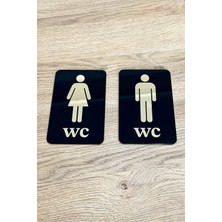 Kuzeylina Dekoratif Wc Yönlendirme Tabelası - Kadın & Erkek 2'li