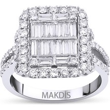 Makdis Pırlanta 1.10 Karat Baget Pırlanta Yüzük