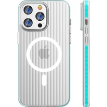 Mey İthalat Mey Ithalat®  iPhone 15 Pro Max Line Magsafe Kapak - Mavi