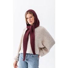 Wega Moda Soft Dokulu Bağlamalı Balaclava Kapşon Bere Kadın Kışlık Başlık Rahat Şık Kullanım