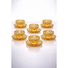 Yzhome 12 Parça Kristal Cam Renkli Çerezlik Kase Tabak