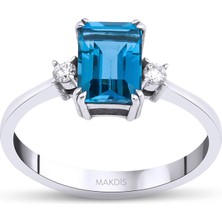 Makdis Pırlanta 1.40 Karat Aquamarine Pırlanta Yüzük