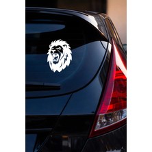 Mıgnatıs Kükreyen Aslan Araba Sticker - Kral Aslan Sticker - Oto Motor Sticker 11X15CM