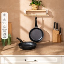 Emsan Stone Alüminyum Döküm 2’li Tava Seti Siyah