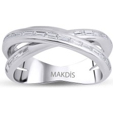 Makdis Pırlanta 0.60 Karat Baget Pırlanta Yüzük