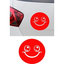 New Jargon Şirin Emoji Sticker Araç Aksesuar - Tatlı Gülücük Emoji Sticker - Araba Oto Sticker 15X14CM