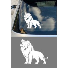 New Jargon Kral Aslan Oto Sticker - Güçlü Aslan Figürlü Araç Sticker - Araba Aksesuar 15X13CM
