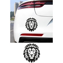 New Jargon Aslan Kafası Oto Sticker - Karizmatik Aslan Sticker - Araba Motor Sticker 13X15CM