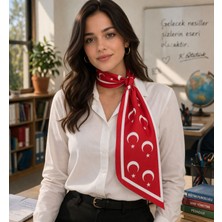 Asya Bayrak Ay Yıldız-Türk Bayrak Desenli Kravat-Fular