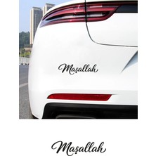 Mıgnatıs Maşallah Yazılı Oto Sticker - Araba Cam Yazı Sticker 20X5CM