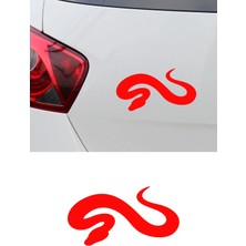 New Jargon Şık Minimal Yılan Sticker Araba Aksesuar Sticker - Yılan Sembol Oto Sticker 15X8CM
