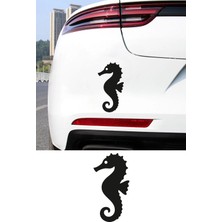 Mıgnatıs Denizatı Figürlü Araba Sticker - Minimal Denizatı Sticker – Estetik Araba Oto Motor Sticker 15X8CM