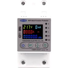 bilteknik Tomzn 63A Wifi Akıllı Kaçak Akım Rölesi Tomzn 63A Wifi Voltaj Akım Koruyucu Röle TOMPD-63LW